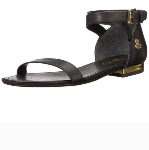 Ralph Lauren Gold Heel Sandals - Picture 3 of 6